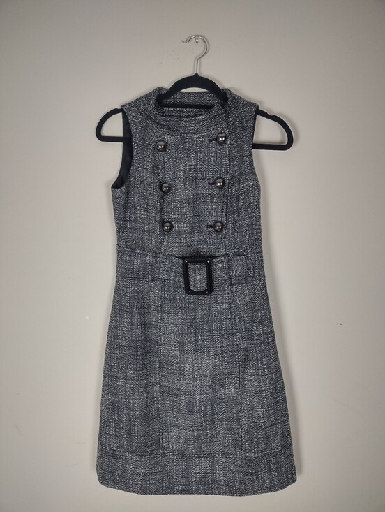 Club Monaco Dresses & Skirts - Club Monaco Textured Tweed Dress with Petite Double-Breast Detail and Belt